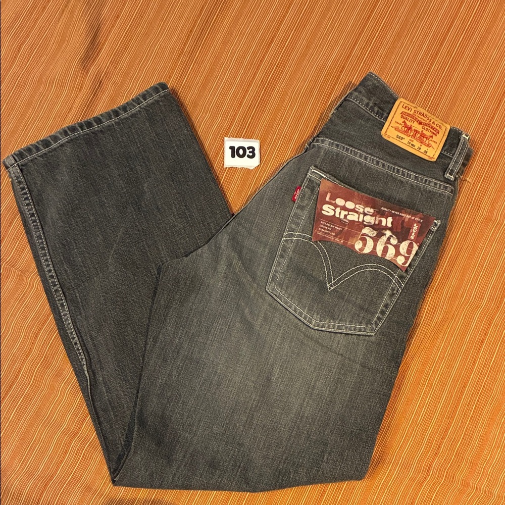 Levi's Men's Loose Straight Jeans - Dark Gray